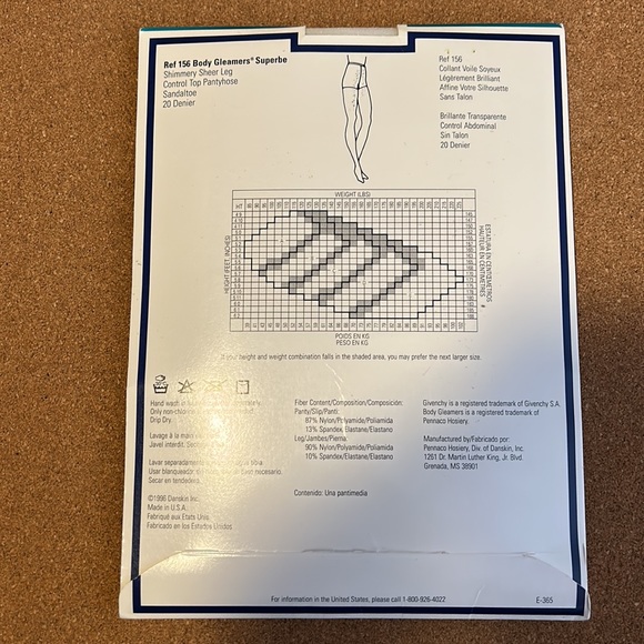 Givenchy Body Gleamers Superbe Shimmery Sheer Leg Control Top Pantyhose size C - Picture 5 of 14